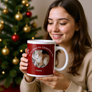 Benutzerdefiniertes Alles was du brauchst Katzenfo Kaffeetasse