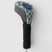 Benutzerdefiniertes altägyptisches Monogramm Blau Golf Headcover (angewinkelt)