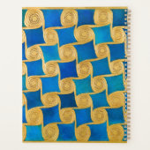 Benutzerdefiniertes altägyptisches Monogramm Blau Planer (Rückseite)