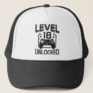 Benutzerdefiniertes Alter Level 18 freigeschaltet Truckerkappe