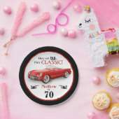 Benutzerdefiniertes Alter nicht alter roter Klassi Pappteller (Party)