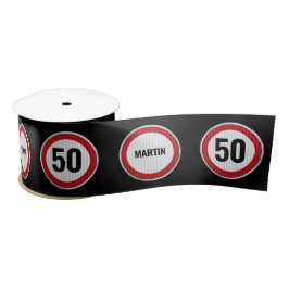 Benutzerdefiniertes Alter und NAME - Geburtszeiche Satinband