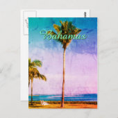 Benutzerdefiniertes altes tropisches Design Postkarte (Vorne/Hinten)