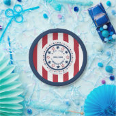 Benutzerdefiniertes America 250th-Monogramm Patrio Pappteller (Party)