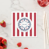 Benutzerdefiniertes Amerika 250. Monogramm Patriot Serviette (Beispiel)