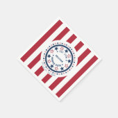 Benutzerdefiniertes Amerika 250. Monogramm Patriot Serviette (Ecke)