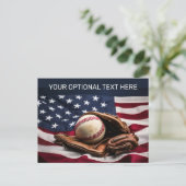 Benutzerdefiniertes amerikanisches Baseball Postkarte (Stehend Vorderseite)