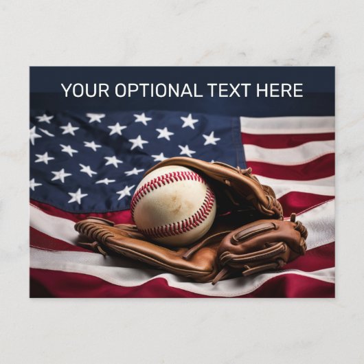 Benutzerdefiniertes amerikanisches Baseball Postkarte (Vorderseite)