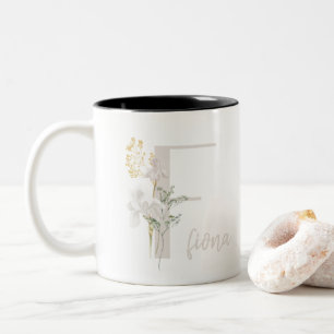 Benutzerdefiniertes anfängliches D Schwarz-Weiß-Bl Zweifarbige Tasse