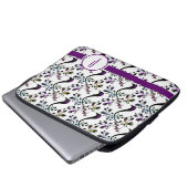 Benutzerdefiniertes Anfangsmonogramm Regenbogen-Ba Laptopschutzhülle (Vorne Knopf)
