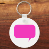 Benutzerdefiniertes Anführungszeichen Rosa Schlüsselanhänger (Vorderseite)