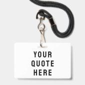 Benutzerdefiniertes Angebot Hier Personalisierter  Ausweis (Vorderseite mit Schlüsselband)