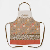 Benutzerdefiniertes Angesagtes Leopardmuster Retro Schürze (Vorderseite)