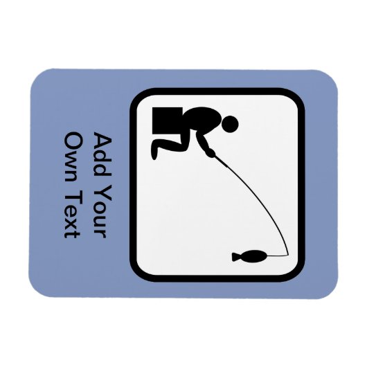 Benutzerdefiniertes Angler-Logo Magnet (Horizontal)