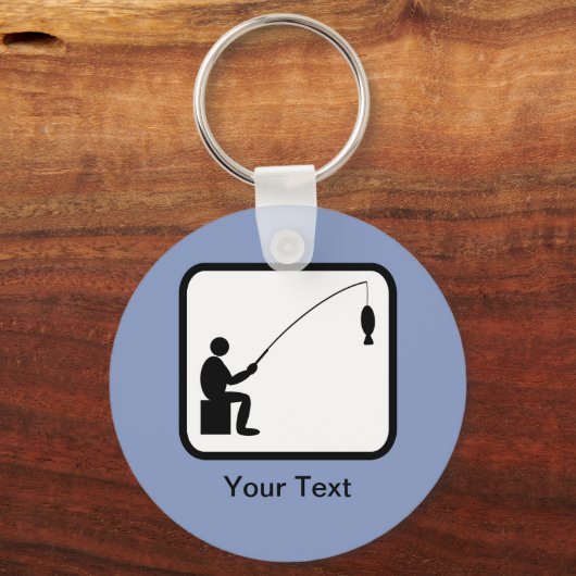Benutzerdefiniertes Angler-Logo Schlüsselanhänger (Vorderseite)