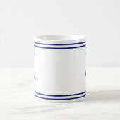 Benutzerdefiniertes AnkerEmblem Nautisch (weiß & b Kaffeetasse (Mittel)