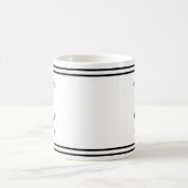 Benutzerdefiniertes AnkerEmblem Nautisch (weiß & s Kaffeetasse (Mittel)