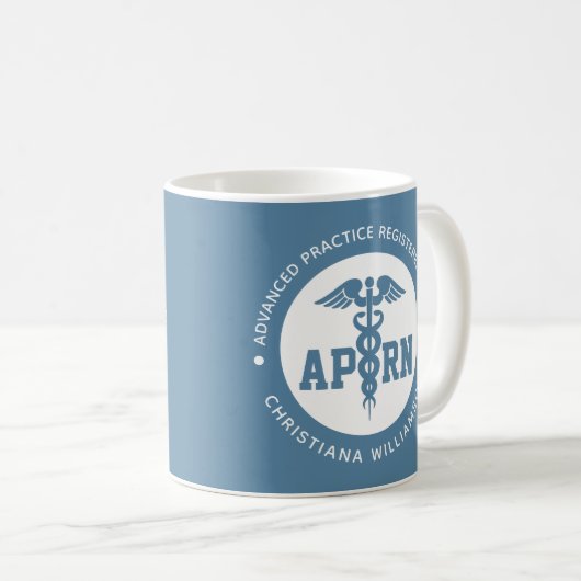 Benutzerdefiniertes APRN Fortgeschrittene Praxis E Kaffeetasse (VorderseiteRechts)