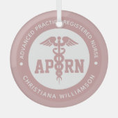 Benutzerdefiniertes APRN Fortgeschrittene Praxis E Ornament Aus Glas (Vorderseite)