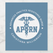 Benutzerdefiniertes APRN Fortgeschrittene Praxis E Weinetikett (Einzelnes Label)