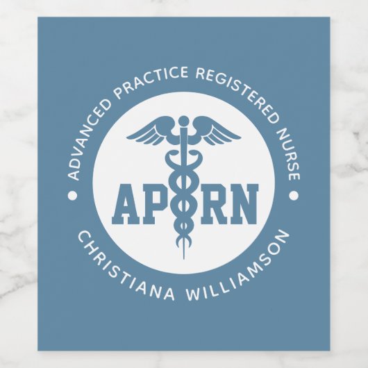 Benutzerdefiniertes APRN Fortgeschrittene Praxis E Weinetikett (Einzelnes Label)