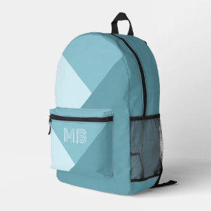 Benutzerdefiniertes Aqua Türkis Grün Meeresgischt Bedruckter Rucksack