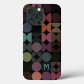 Benutzerdefiniertes Aquamarin blaues, braun-schwar Case-Mate iPhone Hülle (Rückseite)