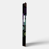 Benutzerdefiniertes Aquamarin blaues, braun-schwar Case-Mate iPhone Hülle (Rückseite / Rechts)