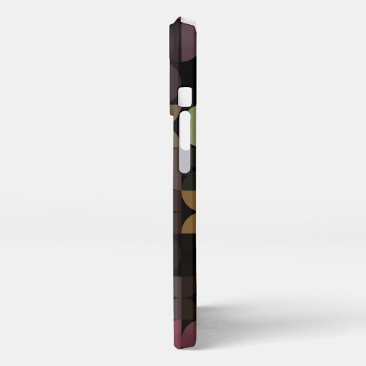 Benutzerdefiniertes Aquamarin blaues, braun-schwar iPhone Hülle (Linke Seite)