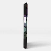 Benutzerdefiniertes Aquamarin blaues, braun-schwar iPhone Hülle (Rechte Seite)