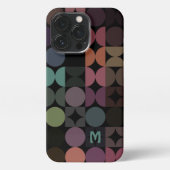 Benutzerdefiniertes Aquamarin blaues, braun-schwar iPhone Hülle (Rückseite)