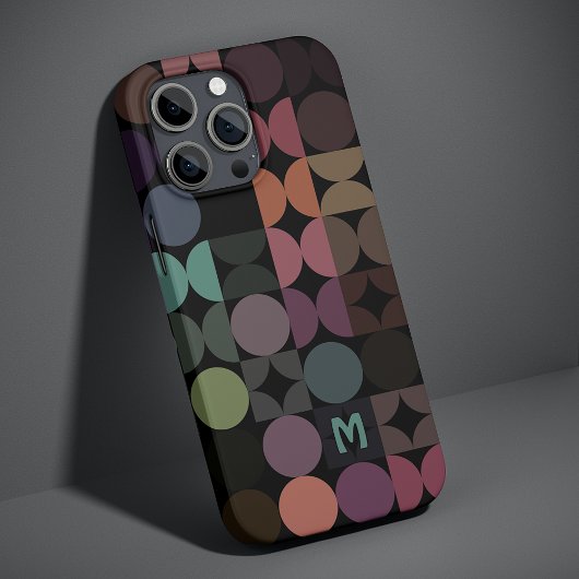 Benutzerdefiniertes Aquamarin blaues, braun-schwar iPhone Hülle