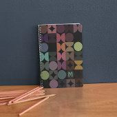 Benutzerdefiniertes Aquamarin blaues, braun-schwar Notizblock