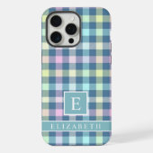 Benutzerdefiniertes, Aquamarin-gelbes rosa Prüfmus iPhone Hülle (Rückseite)