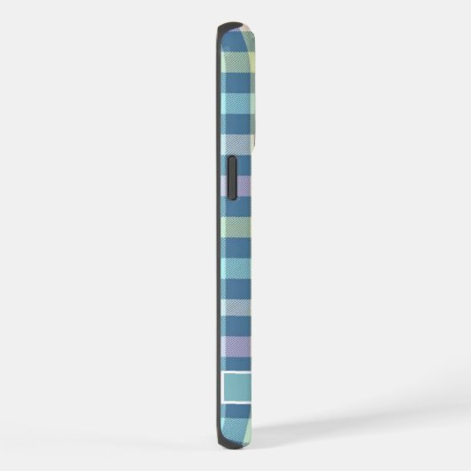 Benutzerdefiniertes, Aquamarin-gelbes rosa Prüfmus iPhone Hülle (Rechte Seite)