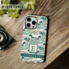 Benutzerdefiniertes Aquamarines, blaues Abstraktes iPhone 15 Pro Max Hülle