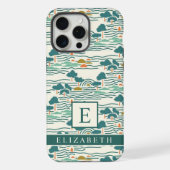 Benutzerdefiniertes Aquamarines, blaues Abstraktes iPhone Hülle (Rückseite)