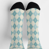 Benutzerdefiniertes Aquamarines blaues Green Grey Socken (Oben)