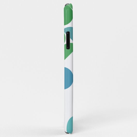 Benutzerdefiniertes Aquamarines blaues Kleeblatt G Case-Mate iPhone Hülle (Hinten/Rechts)