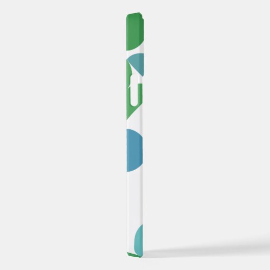 Benutzerdefiniertes Aquamarines blaues Kleeblatt G iPhone Hülle (Rechte Seite)