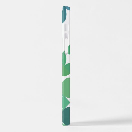 Benutzerdefiniertes Aquamarines blaues Kleeblatt G iPhone Hülle (Linke Seite)