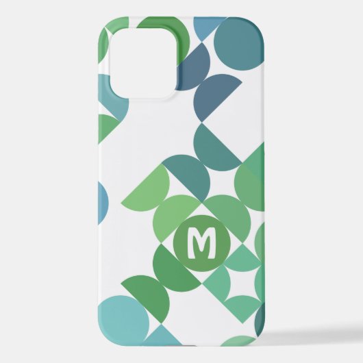 Benutzerdefiniertes Aquamarines blaues Kleeblatt G iPhone Hülle (Rückseite)