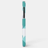 Benutzerdefiniertes Aquamarines blaues Mini-grünes Case-Mate iPhone Hülle (Hinten/Links)