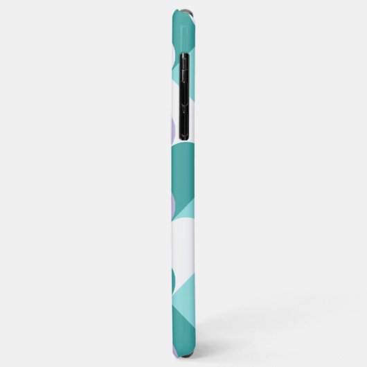 Benutzerdefiniertes Aquamarines blaues Mini-grünes Case-Mate iPhone Hülle (Hinten/Links)