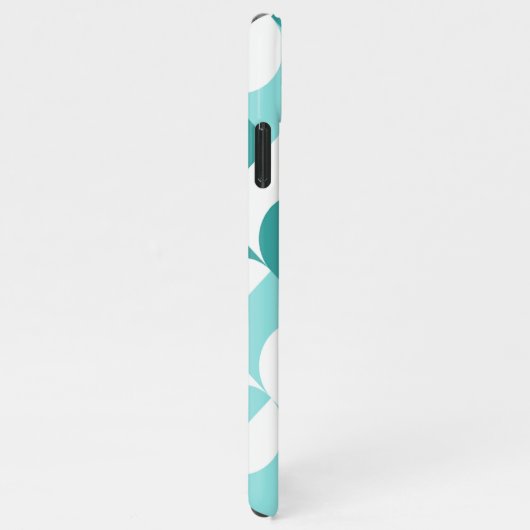 Benutzerdefiniertes Aquamarines blaues Mini-grünes iPhone Hülle (Rechte Seite)