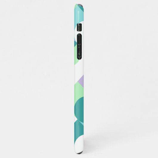 Benutzerdefiniertes Aquamarines blaues Mini-grünes iPhone Hülle (Linke Seite)