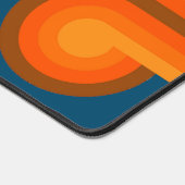 Benutzerdefiniertes Aquamarines blaues orangefarbe Schreibtischunterlage (Ecke)