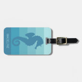 Benutzerdefiniertes Aquamarines türkisfarbenes Mus Gepäckanhänger (Vorderseite horizontal)