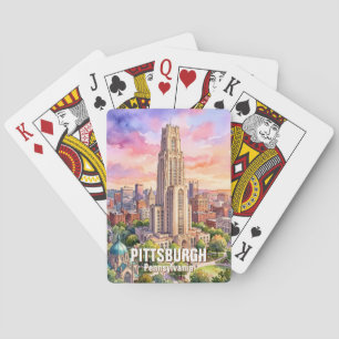 Benutzerdefiniertes Aquarell der Kathedrale des Le Spielkarten