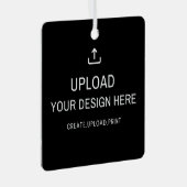 Benutzerdefiniertes Artwork, Foto oder Design Ornament Aus Metall (Vorderseite Rechts)